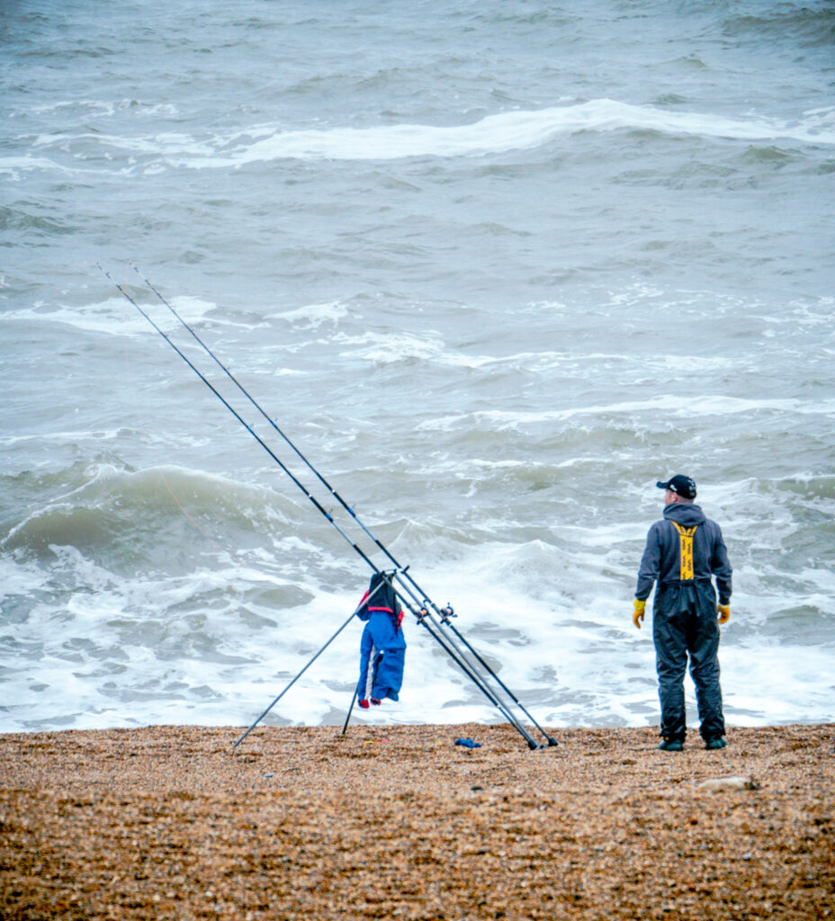 Fisherman Abbotsbury Beach
